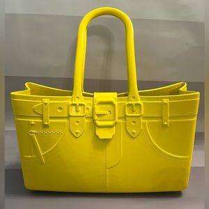 Great Bag Co. large rubber tote, yellow, 3D printed style/design
